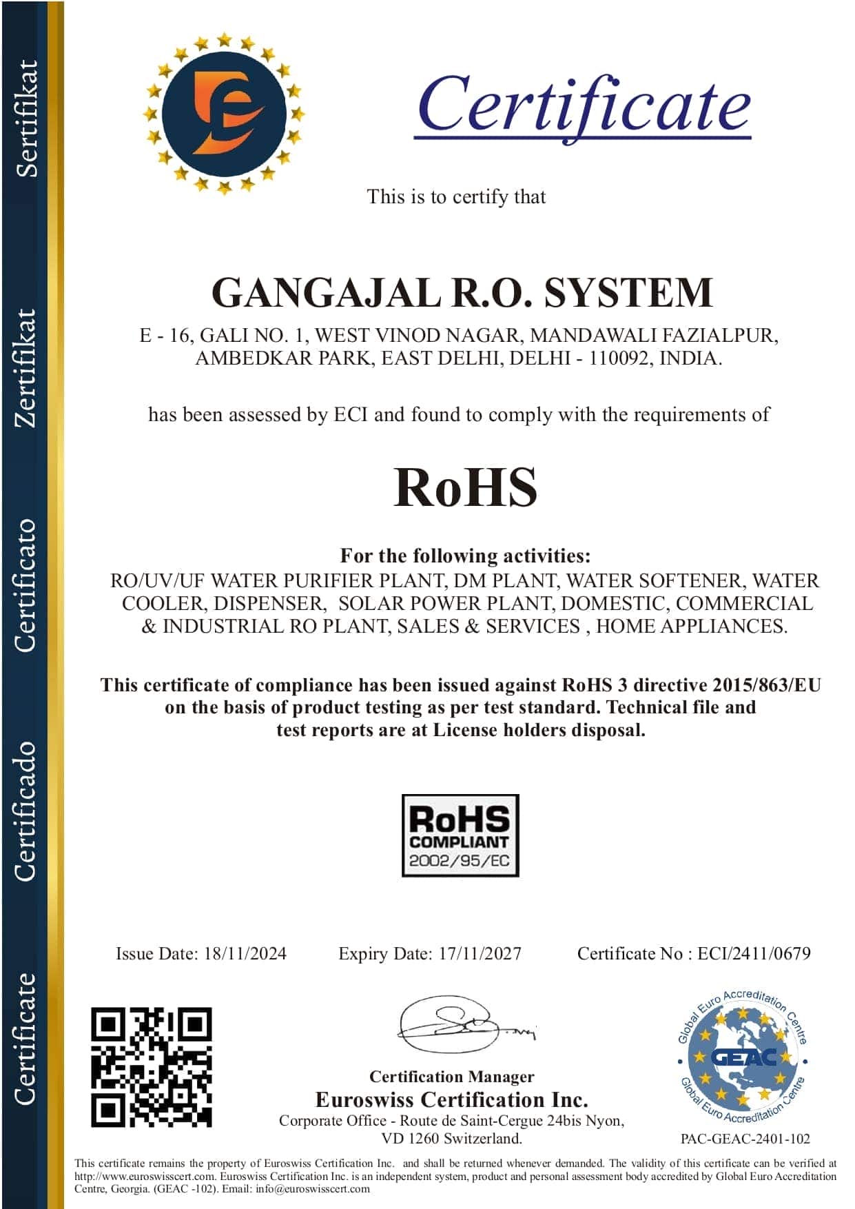 Certificate